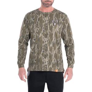 image:imageLegendary Whitetails Mens Long Sleeve TShirt Preshrunk 100 Heavyweight Cotton Graphic TeeMossy Oak Bottomland