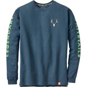 image:imageLegendary Whitetails Mens Long Sleeve TShirt Preshrunk 100 Heavyweight Cotton Graphic TeeSlate Blue