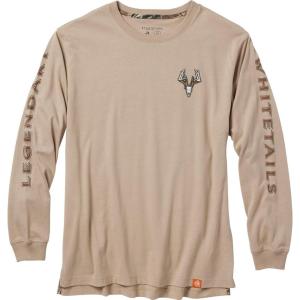 image:imageLegendary Whitetails Mens Long Sleeve TShirt Preshrunk 100 Heavyweight Cotton Graphic TeeTaupe
