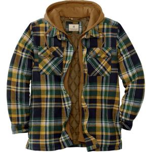 image:imageLegendary Whitetails Mens Plaid Flannel Shirt Jacket Quilted with Hood Polyfill Insulated ShacketField Tract Plaid