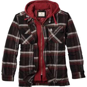 image:imageLegendary Whitetails Mens Plaid Flannel Shirt Jacket Quilted with Hood Polyfill Insulated ShacketWalker Plaid