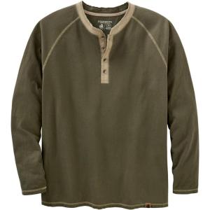 image:imageLegendary Whitetails Mens Recluse Henley Long Sleeve ShirtArmy