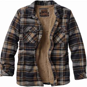 image:imageLegendary Whitetails Mens Shirt Jacket Plaid Flannel Berber Lined Polyfill Insulated ShacketMidnight Storm Plaid