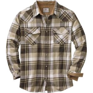 image:imageLegendary Whitetails Mens Shotgun Western Flannel ShirtTobacco Brown Range Plaid
