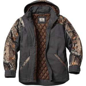 image:imageLegendary Whitetails Mens Winter Coat Quilted Canvas Workwear Jacket Water Repellent InsulatedCharcoalMossy Oak Bottomland