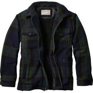 image:imageLegendary Whitetails Mens Wool Blend Jacket Quilted Satin Insulated Sleeves Sherpa LinedEerie Night Plaid