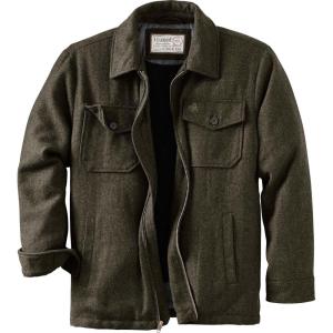 image:imageLegendary Whitetails Mens Wool Blend Jacket Quilted Satin Insulated Sleeves Sherpa LinedFoggy Ridge