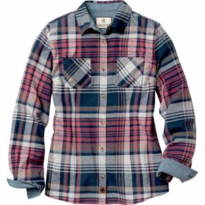 image:imageLegendary Whitetails Womens Long Sleeve Plaid Flannel Button Up Shirt 100 CottonDusk Sky Plaid