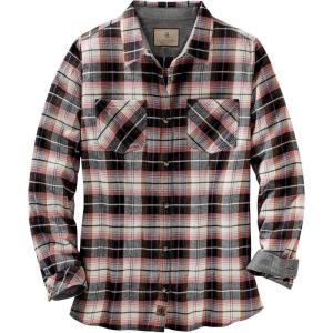 image:imageLegendary Whitetails Womens Long Sleeve Plaid Flannel Button Up Shirt 100 CottonDusty Rose Plaid