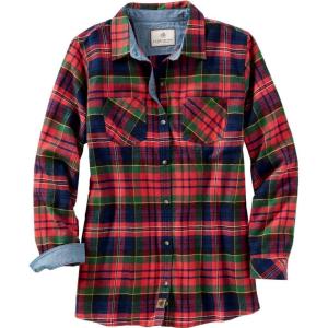 image:imageLegendary Whitetails Womens Long Sleeve Plaid Flannel Button Up Shirt 100 CottonHolly Berry