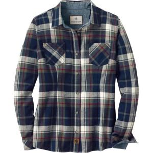 image:imageLegendary Whitetails Womens Long Sleeve Plaid Flannel Button Up Shirt 100 CottonNavy Army Plaid