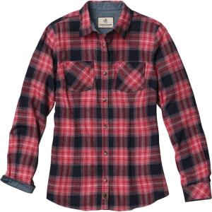 image:imageLegendary Whitetails Womens Long Sleeve Plaid Flannel Button Up Shirt 100 CottonPink Rodeo Plaid