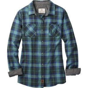 image:imageLegendary Whitetails Womens Long Sleeve Plaid Flannel Button Up Shirt 100 CottonRainy Day Plaid