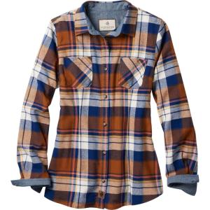 image:imageLegendary Whitetails Womens Long Sleeve Plaid Flannel Button Up Shirt 100 CottonRoyal Blue Plaid