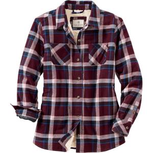 image:imageLegendary Whitetails Womens Sherpa Lined Flannel ShacketMerlot Plaid