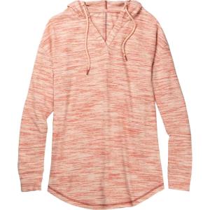 image:imageLegendary Whitetails Womens Space Dye Knit Vneck Pullover Hoodie TopMineral Red Space Dye