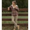 image:imageLegendary Whitetails Womens Hooded Flannel Shacket Sherpa Lined Plaid Shirt JacketToasted Hazelnut Plaid