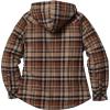 image:imageLegendary Whitetails Womens Hooded Flannel Shacket Sherpa Lined Plaid Shirt JacketToasted Hazelnut Plaid