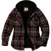 image:imageLegendary Whitetails Womens Hooded Flannel Shacket Sherpa Lined Plaid Shirt JacketCherry Bliss Plaid