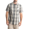 image:imageLegendary Whitetails Mens Poplin Short Sleeve Button Up 100 Cotton ShirtGrayscale Plaid