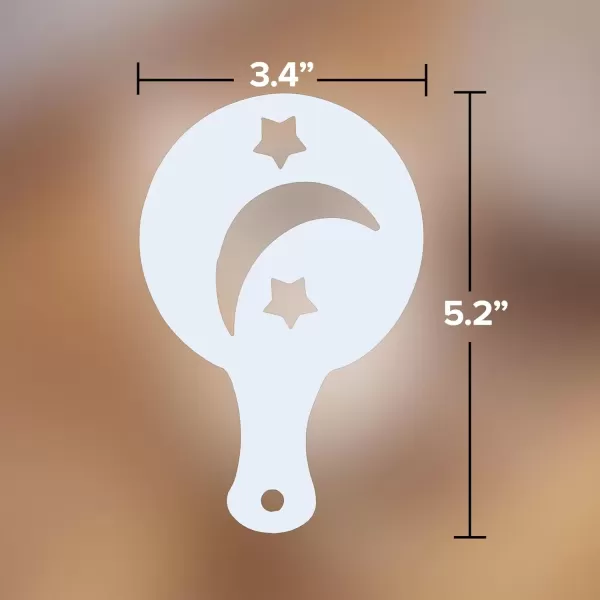 imageNuwave Barista Coffee Art Stencils 16 Pieces Flexible ampamp Washable Decorating Stencils Template for Lattes Cappuccinos Hot Chocolates Cakes Cupcakes Cookies for DIY Decorations