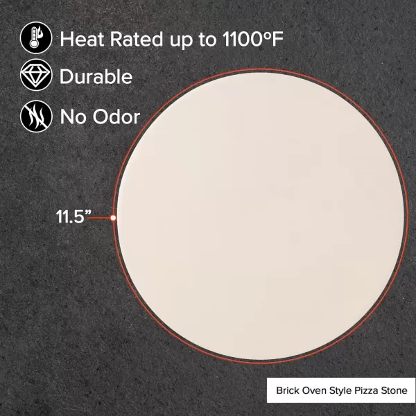 imageNuwave HeavyDuty Cordierite Pizza ampamp Baking Stone Heat Resistant up to 1472F Great for Indoor Electric Ovens Outdoor Gas Wood Fire Grills BBQ Grilling ampamp NuWave Bravo XL Fits Most Frozen Pizzas
