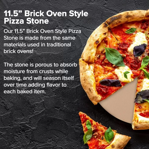 imageNuwave HeavyDuty Cordierite Pizza ampamp Baking Stone Heat Resistant up to 1472F Great for Indoor Electric Ovens Outdoor Gas Wood Fire Grills BBQ Grilling ampamp NuWave Bravo XL Fits Most Frozen Pizzas