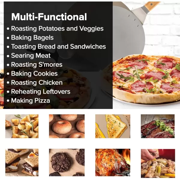 imageNuwave HeavyDuty Cordierite Pizza ampamp Baking Stone Heat Resistant up to 1472F Great for Indoor Electric Ovens Outdoor Gas Wood Fire Grills BBQ Grilling ampamp NuWave Bravo XL Fits Most Frozen Pizzas