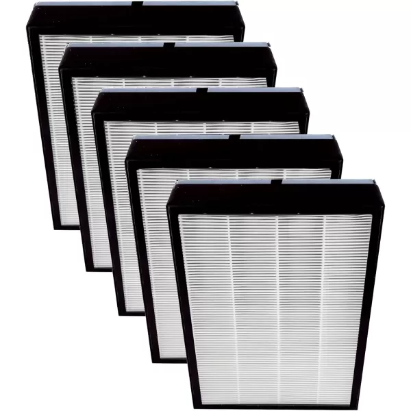 imageNuwave OxyPure 5Pack Genuine Replacement HEPACarbon Combo Filters Removes Allergens Pollutants ampamp Odors Produced ampamp Sold by Original Manufacturer for OxyPure Models 47001 47002 47003 and 47004Filters