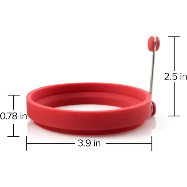 imageNuwave Silicone Egg Rings PFAS Free FoodGrade 4 Pcs NonStick 4W x 075D Perfect Sized Eggs Omelets Mini Pancakes Works on Frying Pans Griddles ampamp Electric Skillets Oven ampamp Dishwasher Safe