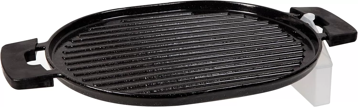 imageNUWAVE Cast Iron Grill With Enameled NonStick Coating Designed For The NuWave Precision Induction Cooktop Black 163quot x 104quot x 07quotCast Iron Grill