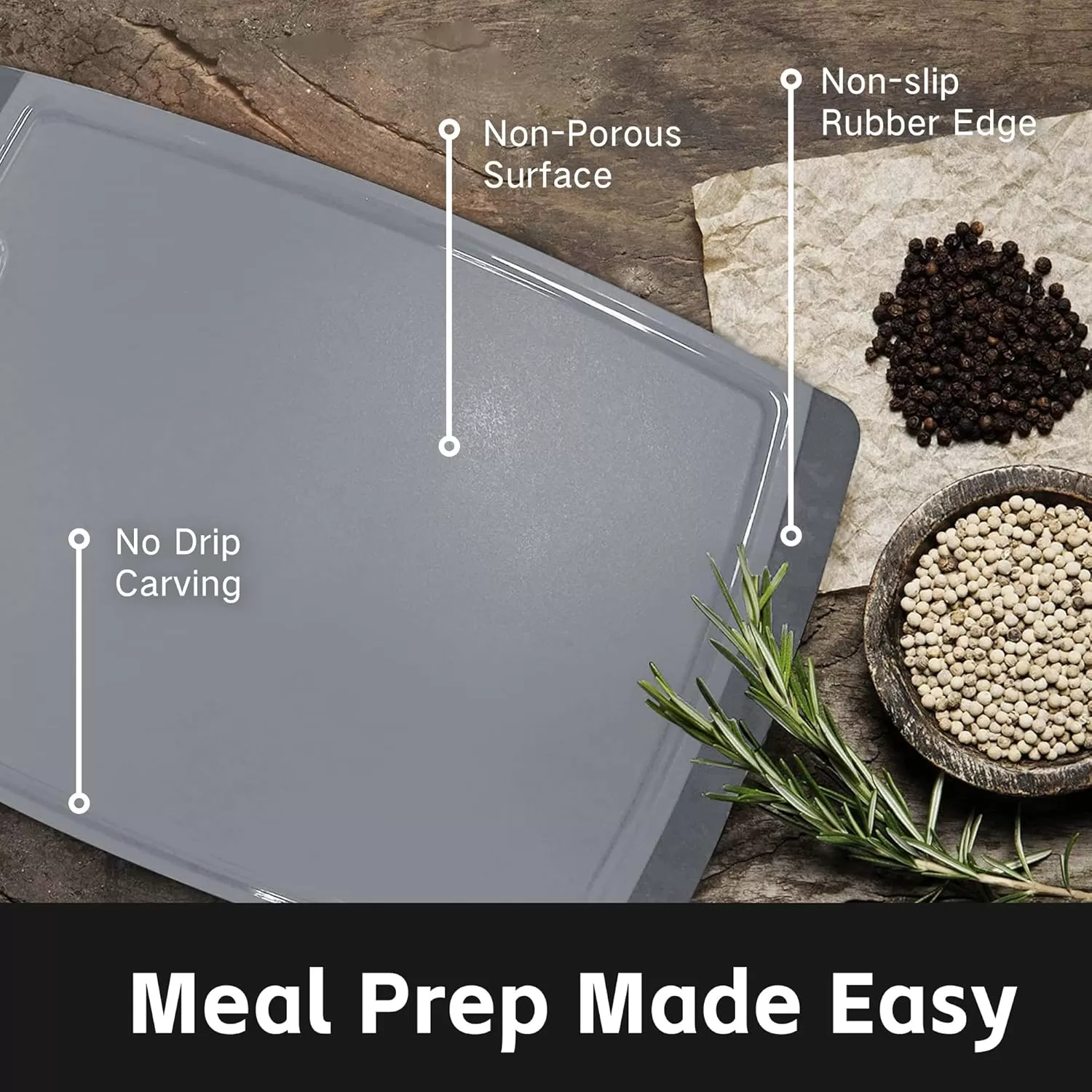 imageNuwave 2Piece Cutting Board Set Extra Large 18x12 Large 14x105 Lightweight ampamp Easy to Store Juice Well for No Drip Carving Easy Grip Handle NonPorous Surface BPA Free DishwasherSafe