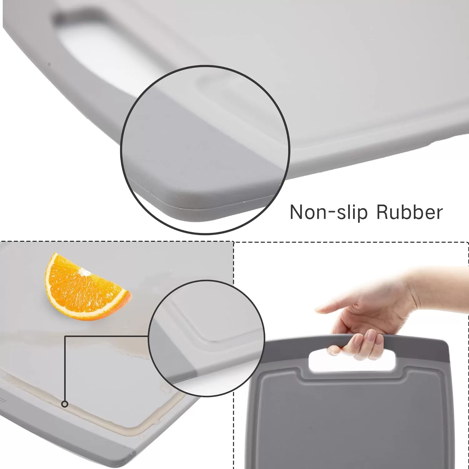 imageNuwave 2Piece Cutting Board Set Extra Large 18x12 Large 14x105 Lightweight ampamp Easy to Store Juice Well for No Drip Carving Easy Grip Handle NonPorous Surface BPA Free DishwasherSafe
