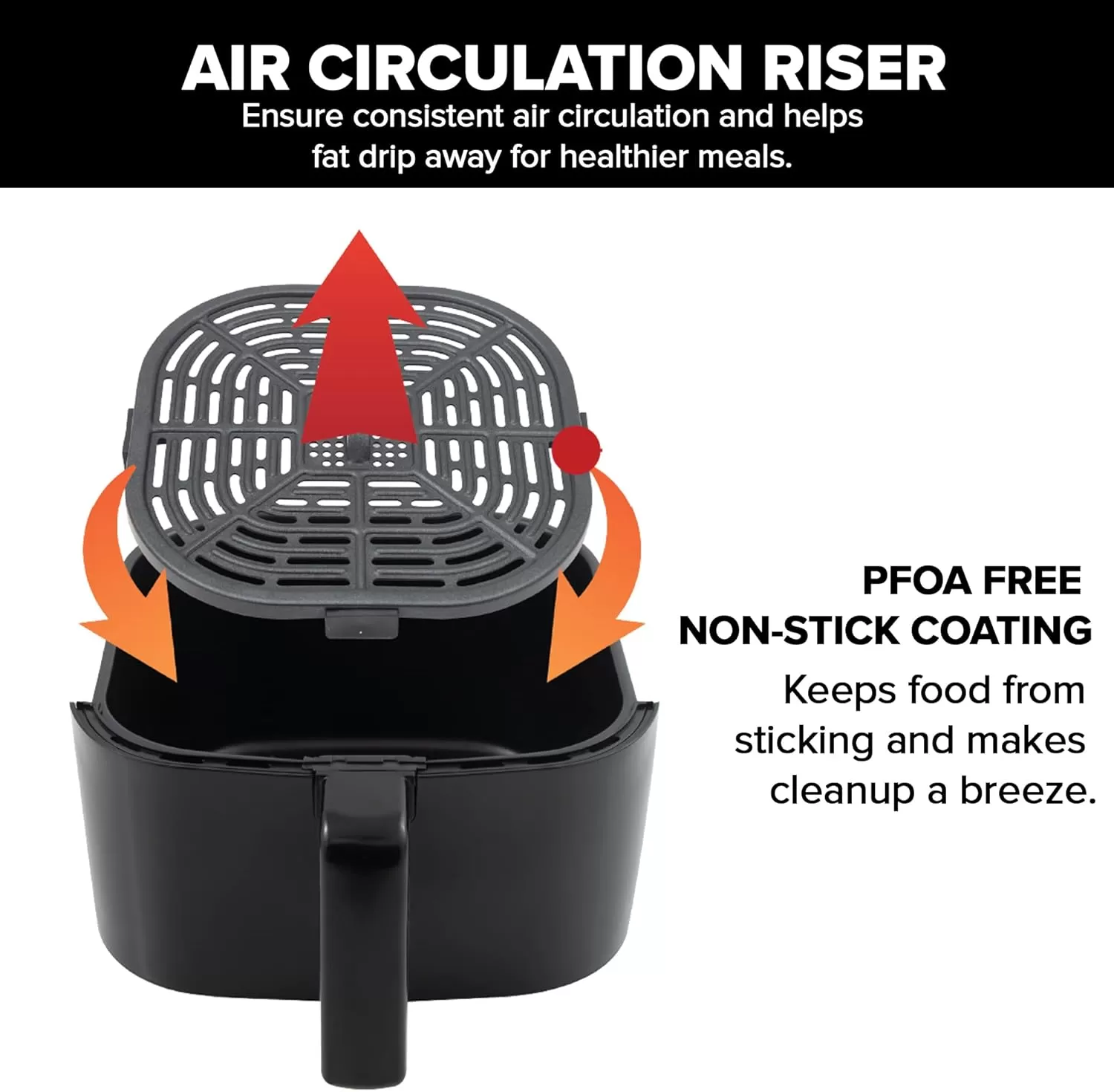 imageNuwave Brio 26Qt Air Fryer Touch Screen Digital Controls ampamp Easy to Read Display 50F400F Temperature Controls in 5 Increments Linear Thermal Linear T Technology BuiltIn Safety Features