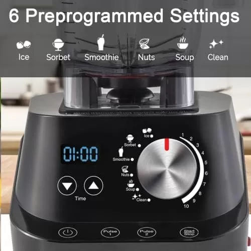 imageNuwave Infinity Noise Reduction Blender Sealed Sound Enclosure Professional Grade Digital Controls 56oz Tritan Jar LaserCut StainlessSteel Blades ampamp HeavyDuty Metal Gears