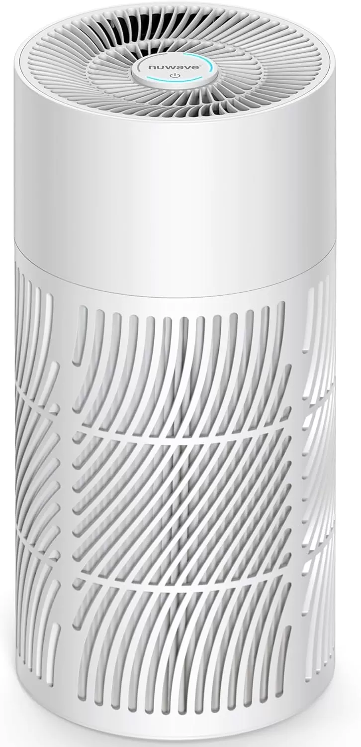 imageNuwave Oxypure Air Purifiers 3XL H13 HEPA Filter for Home Bedroom Allergies 17dB 360 Air Intake Removal to 01 Micron Smoke Dust Mold Pollen Bacteria Pet Hair Odor Air Quality Sensor Energy Star