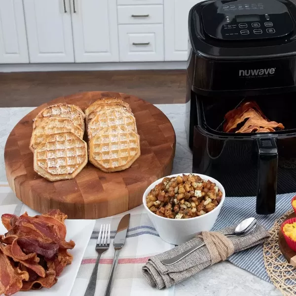 imageNUWAVE 6 QT Air Fryer Accessories 6 Silicone Egg Liners a Stainless Steel Toaster Rack and a Stainless Steel Bacon Rack Breakfast Kit