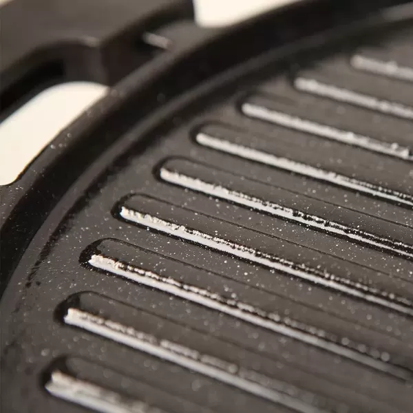 imageNUWAVE Cast Iron Grill With Enameled NonStick Coating Designed For The NuWave Precision Induction Cooktop Black 163quot x 104quot x 07quotCast Iron Grill
