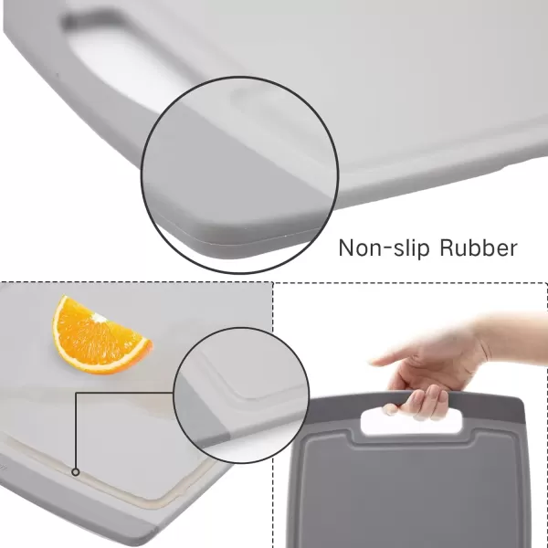 imageNuwave 2Piece Cutting Board Set Extra Large 18x12 Large 14x105 Lightweight ampamp Easy to Store Juice Well for No Drip Carving Easy Grip Handle NonPorous Surface BPA Free DishwasherSafe