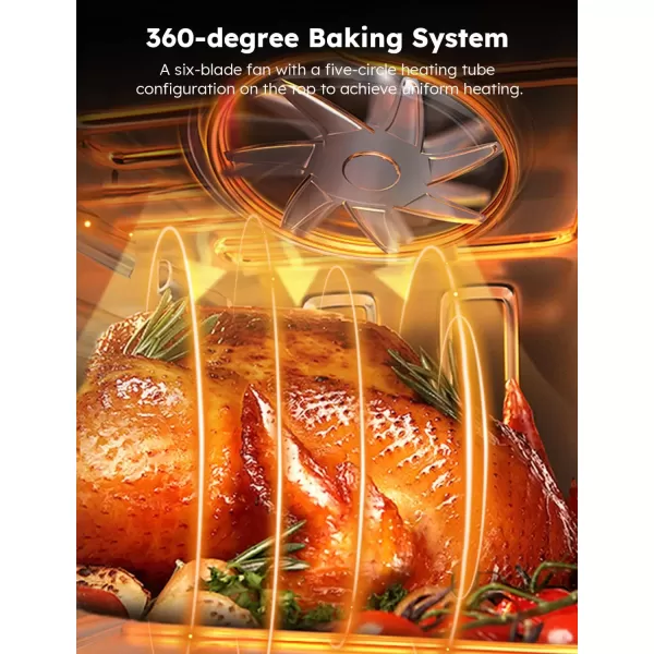 imageNuwave Brio 155Qt Air Fryer Rotisserie Oven XLarge Family Size Powerful 1800W 4 Rack Positions 50425F Temp Controls 100 Presets ampamp 50 Memory Integrated Smart Thermometer Linear T Technology