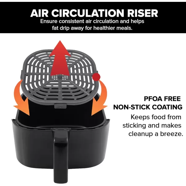imageNuwave Brio 26Qt Air Fryer Touch Screen Digital Controls ampamp Easy to Read Display 50F400F Temperature Controls in 5 Increments Linear Thermal Linear T Technology BuiltIn Safety Features