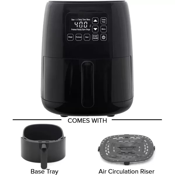 imageNuwave Brio 26Qt Air Fryer Touch Screen Digital Controls ampamp Easy to Read Display 50F400F Temperature Controls in 5 Increments Linear Thermal Linear T Technology BuiltIn Safety Features