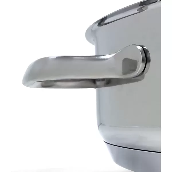 imageNuwave Design188 Stainless Steel CookwareFree of PTFE PFOA PFOSFondue Pot SetWorks On All Cooktops and Induction CookerInclude PotSteamer BasketGlass Lid and 8 Fondue Forks10 Yer Wrranty 35Qt Pot Silver