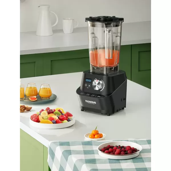 imageNuwave Infinity Commercial Blender HeavyDuty Smoothie Blender w 25HP Copper Motor ampamp LaserCut Blades Last 100 Years Quick Ice Crushing 64oz Tritan Jar NSF Certified 10 Speeds SelfCleaningMetal Gear