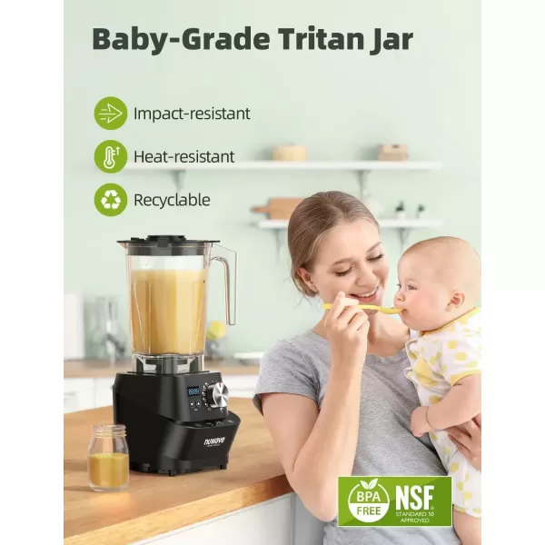 imageNuwave Infinity Commercial Blender HeavyDuty Smoothie Blender w 25HP Copper Motor ampamp LaserCut Blades Last 100 Years Quick Ice Crushing 64oz Tritan Jar NSF Certified 10 Speeds SelfCleaningMetal Gear