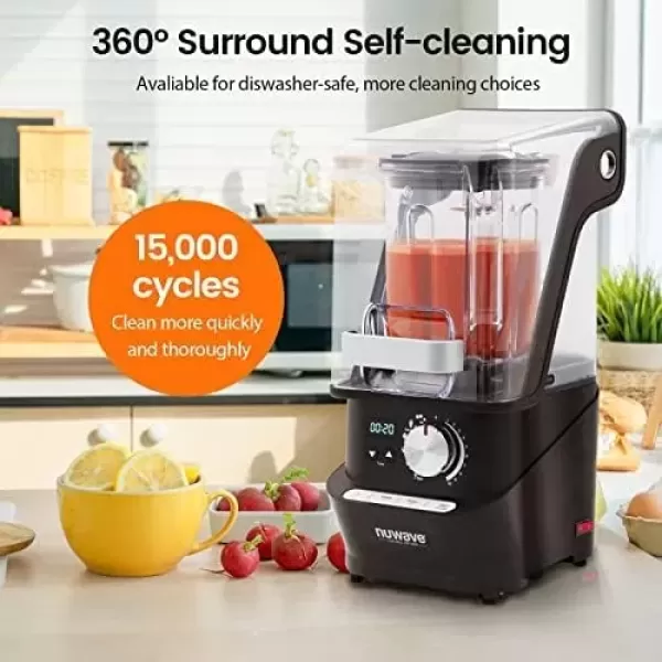 imageNuwave Infinity Noise Reduction Blender Sealed Sound Enclosure Professional Grade Digital Controls 56oz Tritan Jar LaserCut StainlessSteel Blades ampamp HeavyDuty Metal Gears