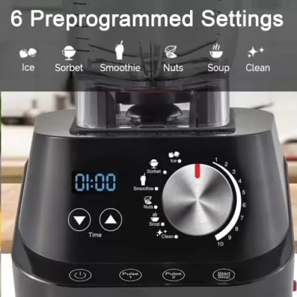 imageNuwave Infinity Noise Reduction Blender Sealed Sound Enclosure Professional Grade Digital Controls 56oz Tritan Jar LaserCut StainlessSteel Blades ampamp HeavyDuty Metal Gears