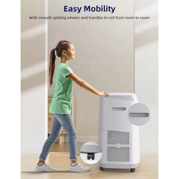 imageNuwave OxyPure ZERO Air Purifiers with 20 Yr Washable and Reusable Bio Guard Tech Air Filter Large Room Up to 2002 Ft Air Quality Monitor 01 Microns 100 Capture Allergies Smoke Dust PollenE1000 Dual 4stage Filters