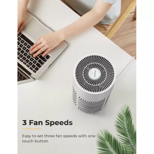 imageNuwave Oxypure Air Purifiers 3XL H13 HEPA Filter for Home Bedroom Allergies 17dB 360 Air Intake Removal to 01 Micron Smoke Dust Mold Pollen Bacteria Pet Hair Odor Air Quality Sensor Energy Star