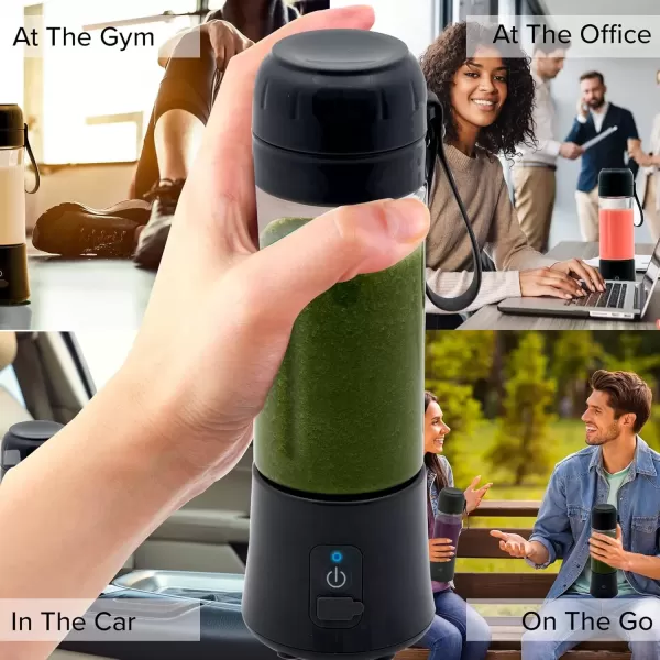 imageNuwave Portable Blender for Shakes and Smoothies OntheGO Personal Blender with USBC Rechargeable 6PieceBlade for Crushing Ice BPA Free 18 Oz Tritan Jar for Travel Office and Sports